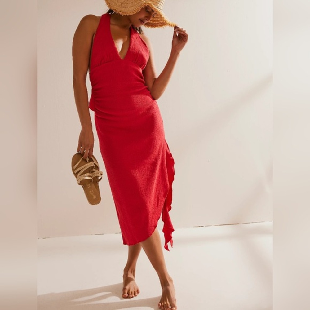 Free People Take A Dip MIDI Dress NEW